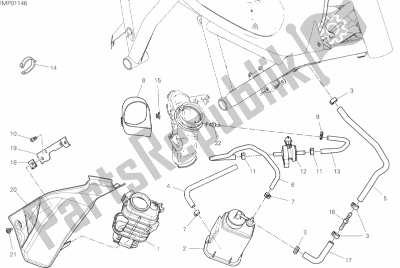 All parts for the Canister Filter of the Ducati Scrambler Icon Dark 803 2020